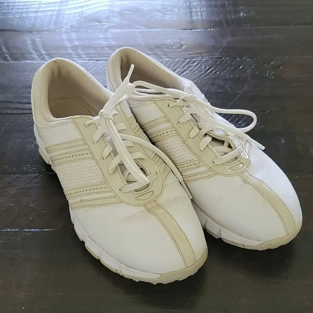 NIKE Golf Cleats Power Channel Athletic Lace Up Y2K 90s Size 10 White